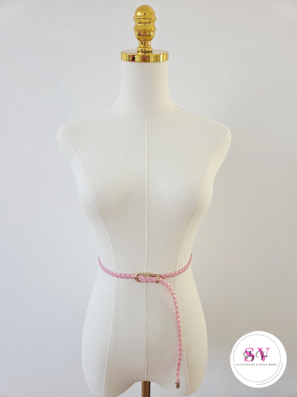 Pink Braided Belt